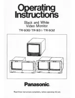 Предварительный просмотр 1 страницы Panasonic TR-930 Operating Instructions Manual