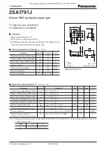 Panasonic Transistors 2SA1791J Specifications предпросмотр