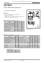 Panasonic Transistors 2SC3931 Specification Sheet предпросмотр