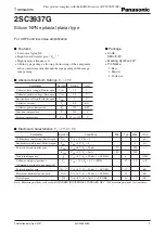 Panasonic Transistors 2SC3937G Specifications preview