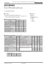 Panasonic Transistors 2SC3938G Specifications предпросмотр