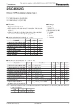 Panasonic Transistors 2SC4562G Specifications предпросмотр