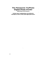 Preview for 3 page of Panasonic TruPhoto AL-TA10U Operating Instructions Manual