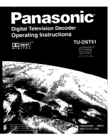 Panasonic TU-DST51 Operating Instructions Manual preview