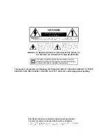 Preview for 2 page of Panasonic TU-DST52 User Manual