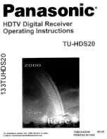 Panasonic TU-HDS20 Operating Instructions Manual preview