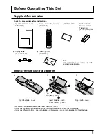 Preview for 5 page of Panasonic TU-PT600B Operating Instructions Manual