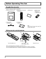 Preview for 4 page of Panasonic TU-PT600E Operating Instructions Manual