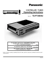 Panasonic TU-PTA500U Operating Instructions Manual preview