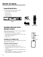 Preview for 8 page of Panasonic TUIRD10 - DSS RECEIVER Operating Instructions Manual