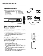 Preview for 8 page of Panasonic TUIRD20 - DSS RECEIVER Operating Instructions Manual