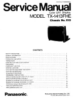 Preview for 1 page of Panasonic TX-1413FHE Service Manual