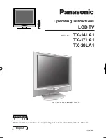 Panasonic TX-14LA1 Operating Instructions Manual preview