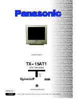 Предварительный просмотр 1 страницы Panasonic TX-15AT1 Operating Instructions Manual