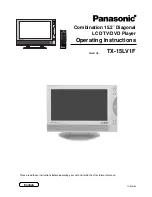 Preview for 1 page of Panasonic TX-15LV1F Operating Instructions Manual