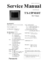 Предварительный просмотр 1 страницы Panasonic TX-15PM10T Service Manual