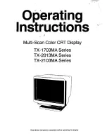 Panasonic TX-1703MA Series Operating Instructions Manual предпросмотр