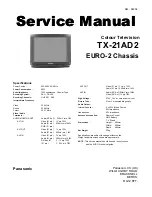 Предварительный просмотр 1 страницы Panasonic TX-21AD2 Service Manual