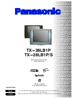 Предварительный просмотр 1 страницы Panasonic TX-21AP1P Operating Instructions Manual