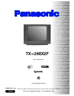 Panasonic TX-21CK1F Operating Instructions Manual preview