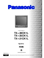 Preview for 1 page of Panasonic TX-21CK1L Operating Instructions Manual