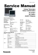 Preview for 1 page of Panasonic TX-21GV1 Service Manual