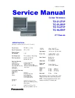 Предварительный просмотр 1 страницы Panasonic TX-21JT1P Service Manual