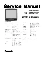 Preview for 2 page of Panasonic TX-21MD1C Service Manual