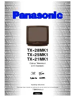 Panasonic TX-21MK1 Operating Instructions Manual предпросмотр