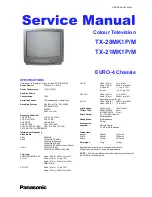 Предварительный просмотр 1 страницы Panasonic TX-21MK1P/M Service Manual