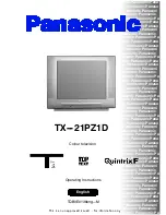 Предварительный просмотр 1 страницы Panasonic TX-21PZ1D Operating Instructions Manual