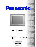 Предварительный просмотр 1 страницы Panasonic TX-21PZ1P Operating Instructions Manual