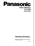 Panasonic TX-21T4M Operating Instructions Manual предпросмотр