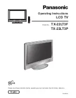 Panasonic TX-22LT3F Operating Instructions Manual preview