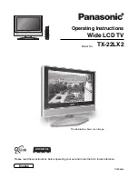 Panasonic TX-22LX2 Operating Instructions Manual preview