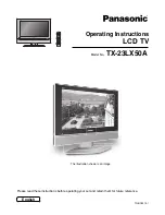 Preview for 1 page of Panasonic TX-23LX50A Operating Instructions Manual