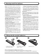 Preview for 3 page of Panasonic TX-23LX60P Operating Instructions Manual