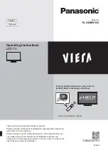 Panasonic TX-24DSW504 Operating Instructions Manual preview