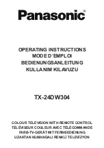 Panasonic TX-24DW304 Operating Instructions Manual preview