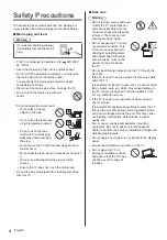 Предварительный просмотр 4 страницы Panasonic TX-24ESW504 Operating Instructions Manual