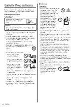 Preview for 4 page of Panasonic TX-24FSW504 Operating Instructions Manual