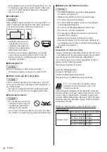Preview for 6 page of Panasonic TX-24FSW504 Operating Instructions Manual