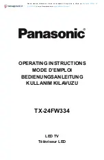 Предварительный просмотр 1 страницы Panasonic TX-24FW334 Operating Instructions Manual