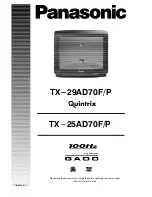 Preview for 2 page of Panasonic TX-25AD70F Operating Instructions Manual