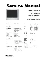 Panasonic TX-25AS10D/M Service Manual предпросмотр