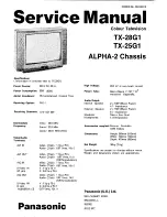 Предварительный просмотр 1 страницы Panasonic TX-25G1 Service Manual