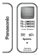 Panasonic TX-25MD4C Operating Instructions Manual предпросмотр