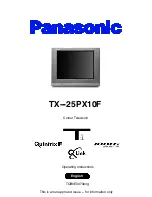 Предварительный просмотр 1 страницы Panasonic TX-25PX10D Operating Instructions Manual