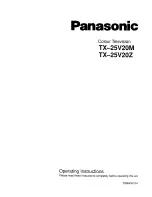 Предварительный просмотр 1 страницы Panasonic TX-25V20M Operating Instructions Manual