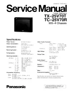 Panasonic TX-25V70T Service Manual предпросмотр